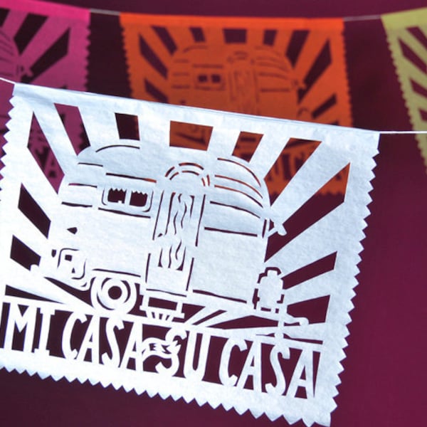 Airstream Papel Picado Banner - Mi Casa es Su Casa - Housewarming decor