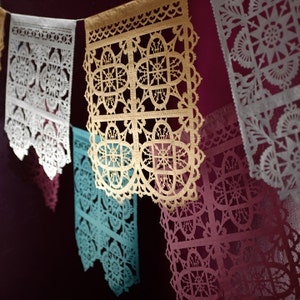 BELLA - banderines de papel picado fino para fiesta - colores personalizados imagen 1