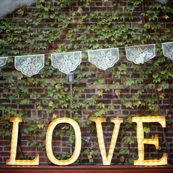 Fine papel picado - LAS FLORES custom color wedding decor, banners, garland