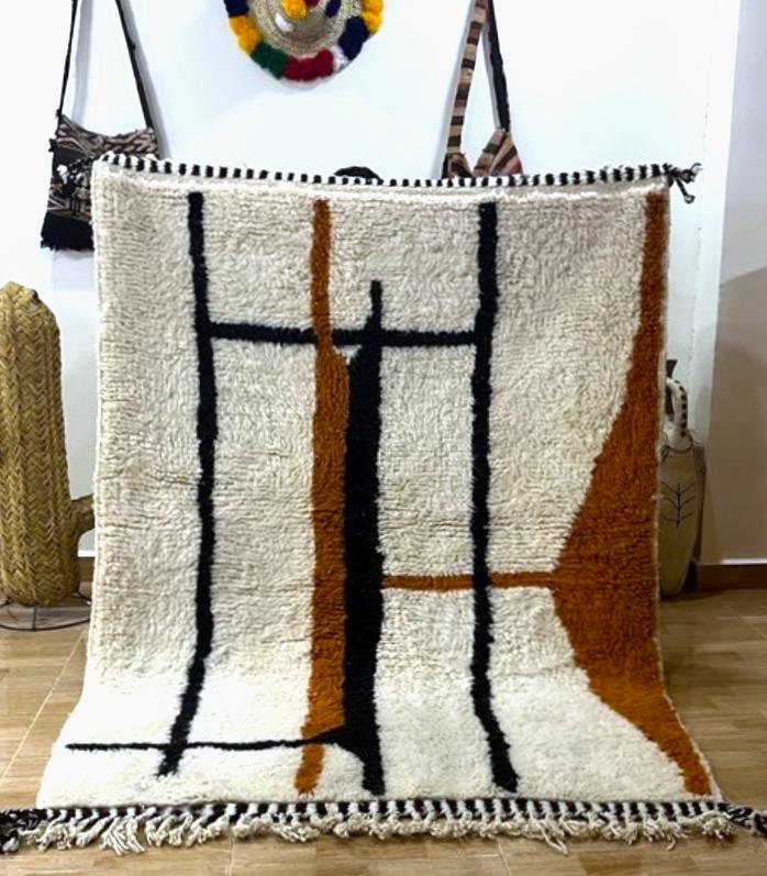 Frame Elegance Wool Rug 120×160 cm Lattice Handwoven Wool