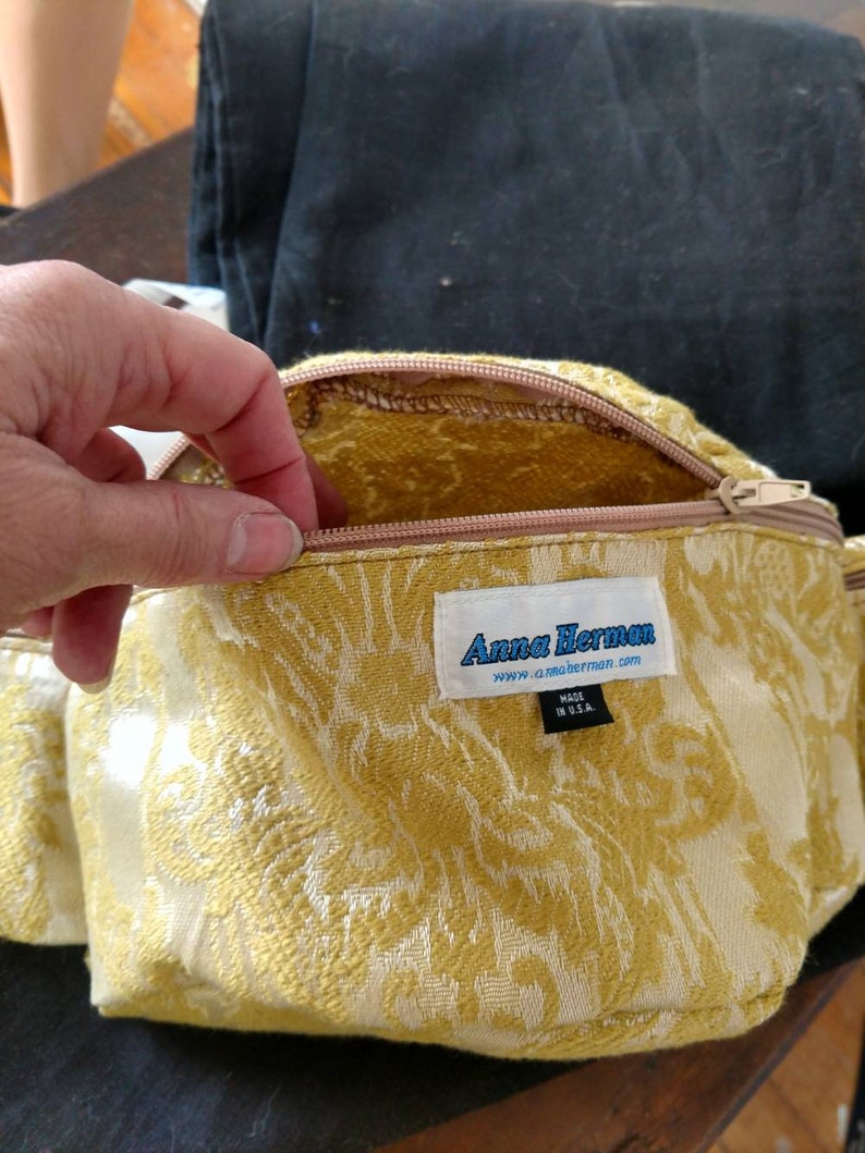 Fanny Pack Hermans Eco Gold Lamee made in USA Cotton L