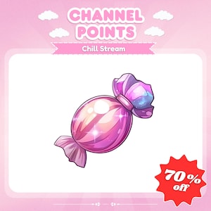 1 Cute Sweet Treat Candy Channel Point/Emote for Twitch, Youtube, Discord, Stream, Twitch Candy Emotes Channel Point