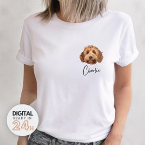 Custom Pet Portrait Shirt: Personalized Dog or Cat Photo Tee