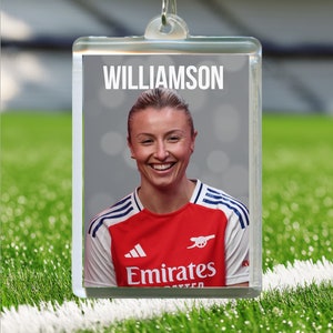 Leah Willamson Arsenal Keyring - Women’s Football Fan Gift - Arsenal Fan gift - Great present idea! Unisex WSL Gifts