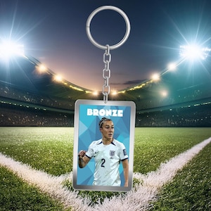 Chaveiro Leoa de Bronze Lucy - Presente para Torcedor de Futebol Feminino - Presente para Torcedor da Seleção Feminina de Leoas da Inglaterra - Ótima ideia de presente! Presente de Futebol Unissex