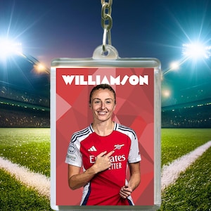 Leah Williamson Arsenal Keyring - Women’s Football Fan Gift - Arsenal Fan gift - Great present idea! Unisex WSL Gifts
