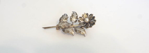Pendentif Vintage Or De Tolède Damascène - Motif Floral Et Oiseau, 4,8 Cm, Occasion