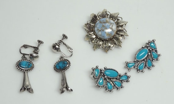 Vintage squash blossom earrings deals