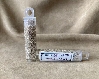 15-1051 / 15-9181, Galvanized Silver, 15/0 Seed Bead by Miyuki - Etsy