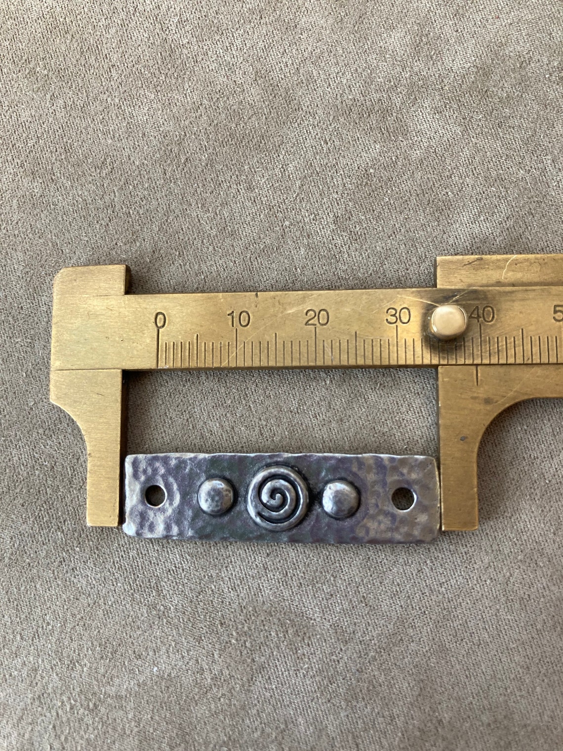 Spiral & Rivets Link, Antique Pewter, 11x39mm, Tierracast - Etsy