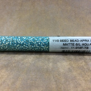 11-18, Miyuki 22g Silver Lined Aqua 11-18, Miyuki 22g Silver Lined Aqua