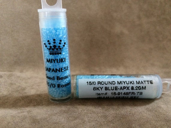 15-148FR, Miyuki 8.2g Matte Sky Blue AB 15-148FR, Miyuki 8.2g Matte Sky Blue AB