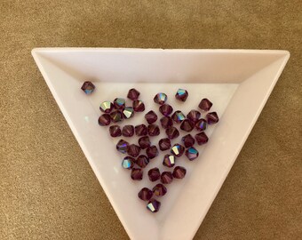 Swarovski 4mm Bicone, Amethyst Shimmer, package of 72