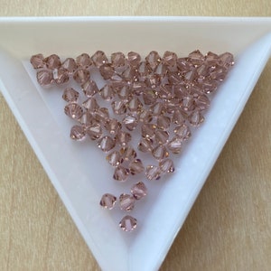 Swarovski 4mm Bicone, Vintage Rose, package of 72