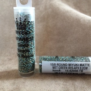 15-92008, Matte Metallic Patina Iris, 15/0 Seed Bead by Miyuki