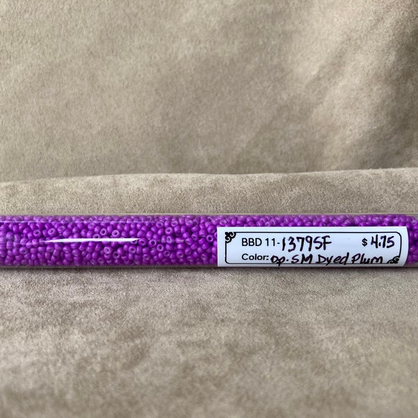 11-1379SF, Opaque Semi Matte Dyed Plum / Frosted Opaque Dark Orchid Purple, 11/0 Seed Bead by Miyuki