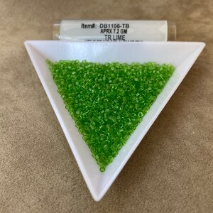Delica 11/0, DB1106, Transparent Lime by Miyuki