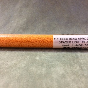 11-9406L, Opaque Light Orange, 11/0 Seed Bead by Miyuki