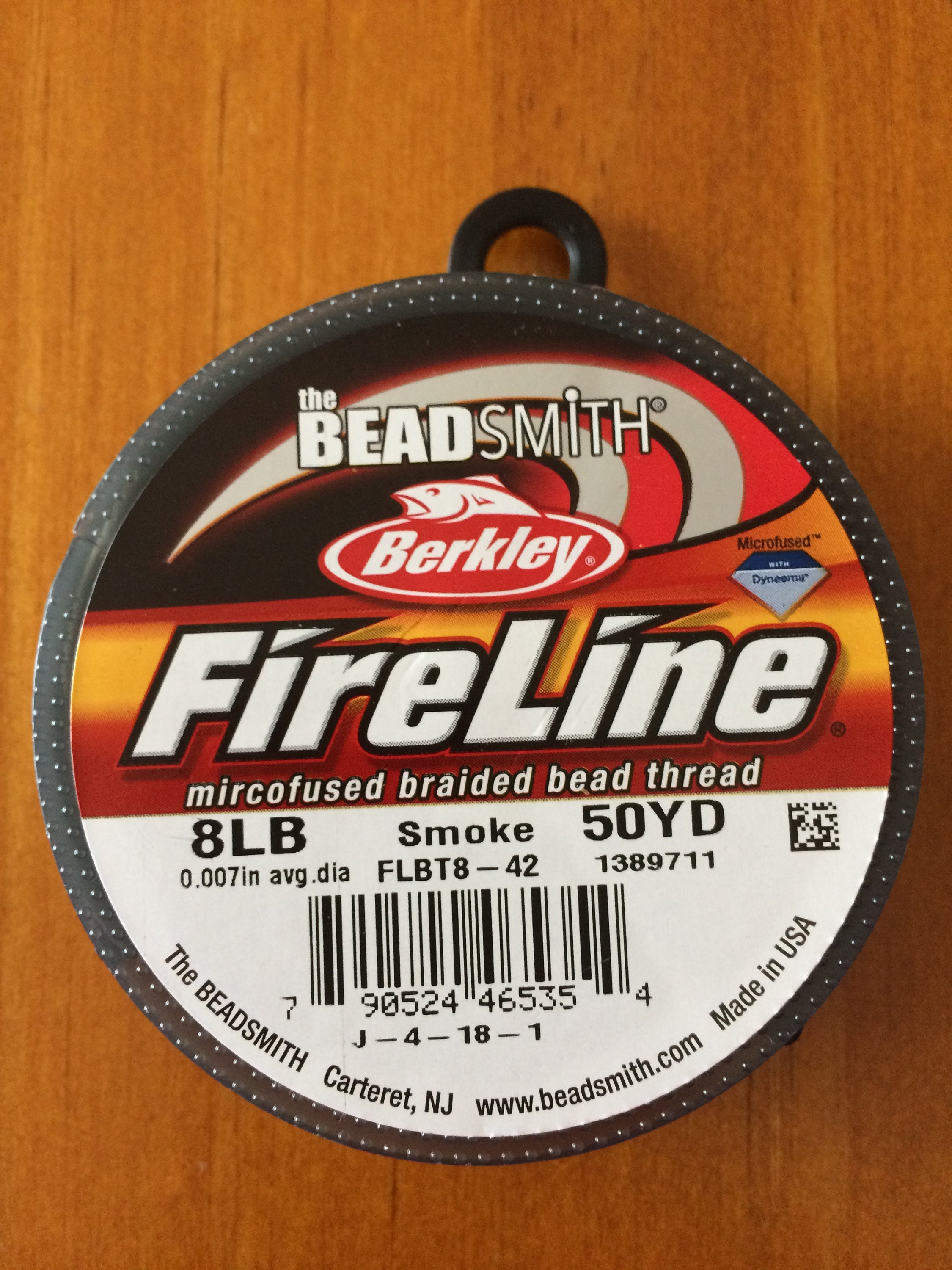 FireLine 8lb Smoke, 50 Yard Spool, Microfused Braided Bead Thread