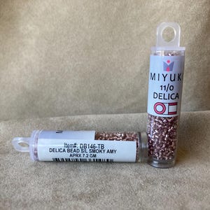 Delica 11/0, DB146, Silver Lined Lilac / Smoky Amethyst by Miyuki