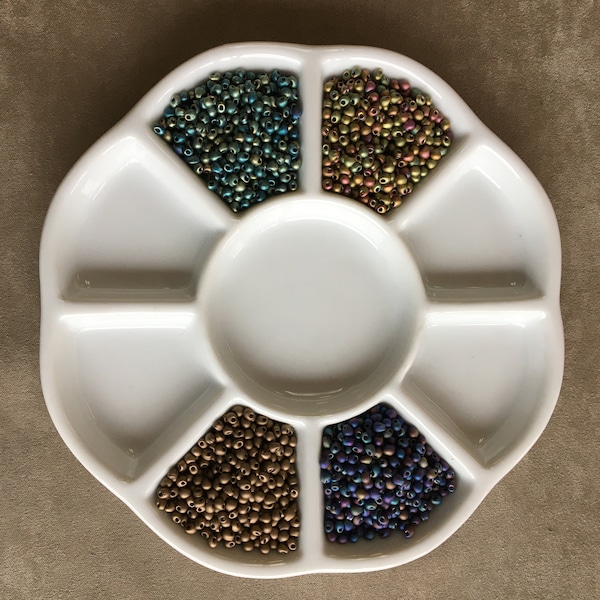 Miyuki 2.8mm Drop Bead, Matte Metallics Assortment