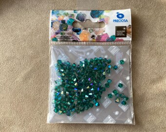 Bicono Preciosa 4 mm, Smeraldo AB, #144