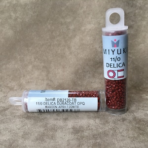 Delica 11/0, DB2120, Duracoat Opaque Maroon by Miyuki