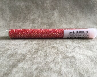 11-9254L, Transparent Light Red AB, 11/0 Seed Bead by Miyuki