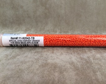 11-92042, Special Dyed Harvest Orange, 11/0 Seed Bead by Miyuki