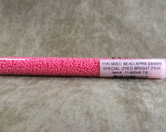 11-92045, Special Dyed Bright Pink, 11/0 Seed Bead by Miyuki