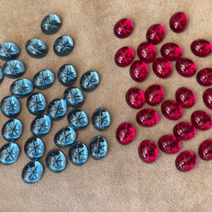 Set of 4, Swarovski Art. 2191/4 Flat Back Cab with star effect, Ruby or Montana, 12x10mm, Vintage & Rare!