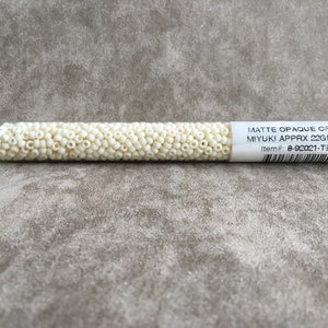 8-92021, Matte Opaque Cream, 8/0 Seed Bead by Miyuki