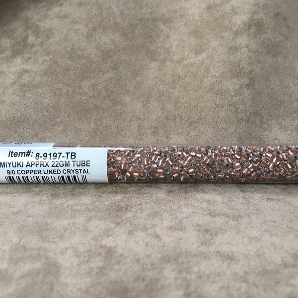 8-9197, Copper Lined Crystal, 8/0 Seed Bead by Miyuki