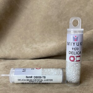 Delica 11/0, DB050, Crystal Luster, by Miyuki