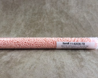 11-92036, Matte Opaque Light Tea Rose, 11/0 Seed Bead by Miyuki