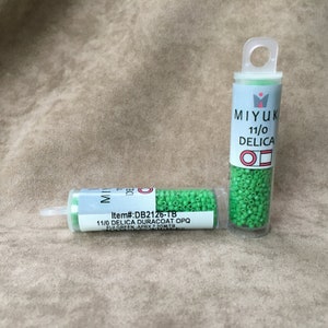 Delica 11/0, DB2126, Duracoat Opaque Fiji Green by Miyuki