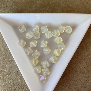 Swarovski 6mm Bicone, White Opal Champagne, package of 24, Article 5328 / 5301