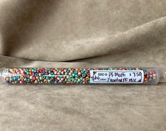 8-PFMulti, Frosted PermaFinish Galvanized Mix, 8/0 Seed Bead by Toho