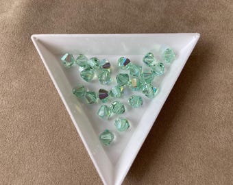 Swarovski 6mm Bicone, Chrysolite AB, package of 24, Article 5328