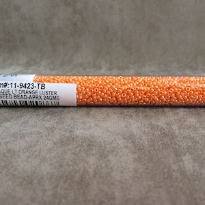 11-9423, Opaque Light Orange Luster, 11/0 Seed Bead by Miyuki