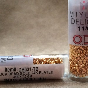 Delica 11/0, DB031, Gold 24K Plated by Miyuki