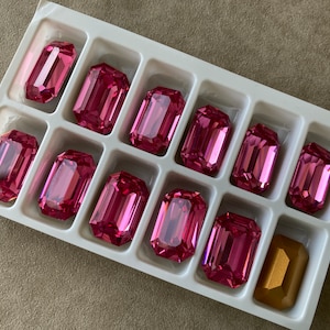 Swarovski Octagon, Article 4610, 24x16mm, Rose Foiled, Sold by the Piece, Gorgeous!!