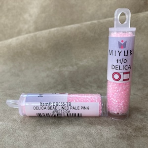 Delica 11/0, DB055, Lined Pale Pink by Miyuki