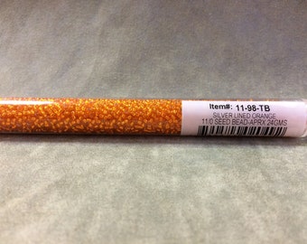 11-98, Silver Lined Orange, 11/0 Seed Bead by Miyuki - Etsy
