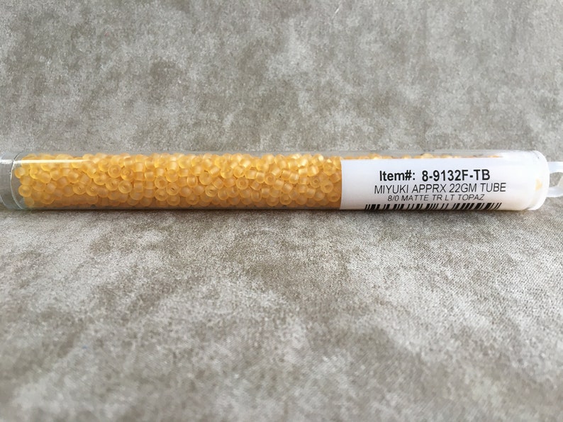 8-9132F Matte Transparent Light Topaz 80 Seed Bead by Miyuki