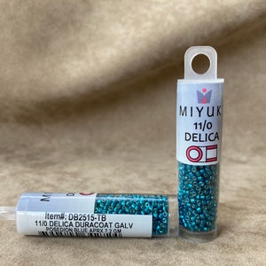Delica 11/0, DB2515, Duracoat Galvanized Poseidon Blue by Miyuki
