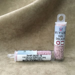 Delica 11/0, DB2361, Duracoat Opaque Soft Pink by Miyuki