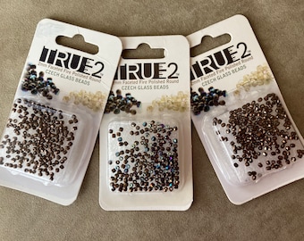 Czech True 2 Faceted Fire Polish Round, Jet Bronze or Jet Bronze AB, 2mm, 2 Gram Pkg of approx 120 pieces