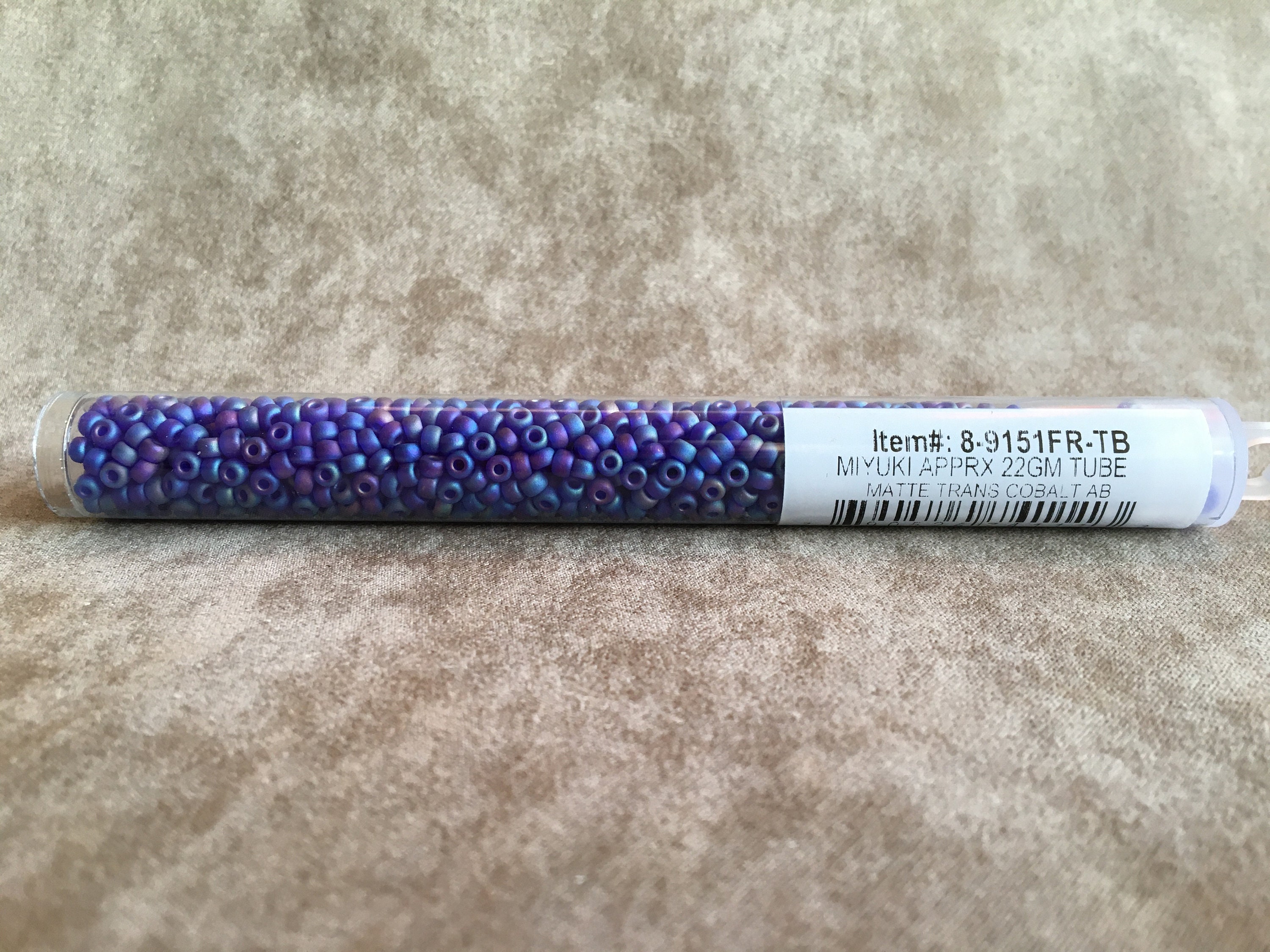 6-151FR, Miyuki 20g Matte Transparent Cobalt AB 6-151FR, Miyuki 20g Matte Transparent Cobalt AB