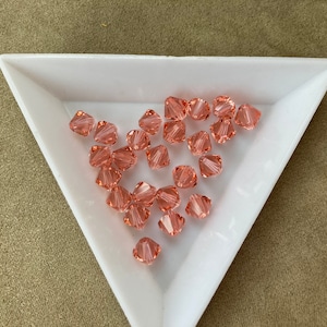 Swarovski 6mm Bicone, Rose Peach, package of 24, Article 5328 / 5301